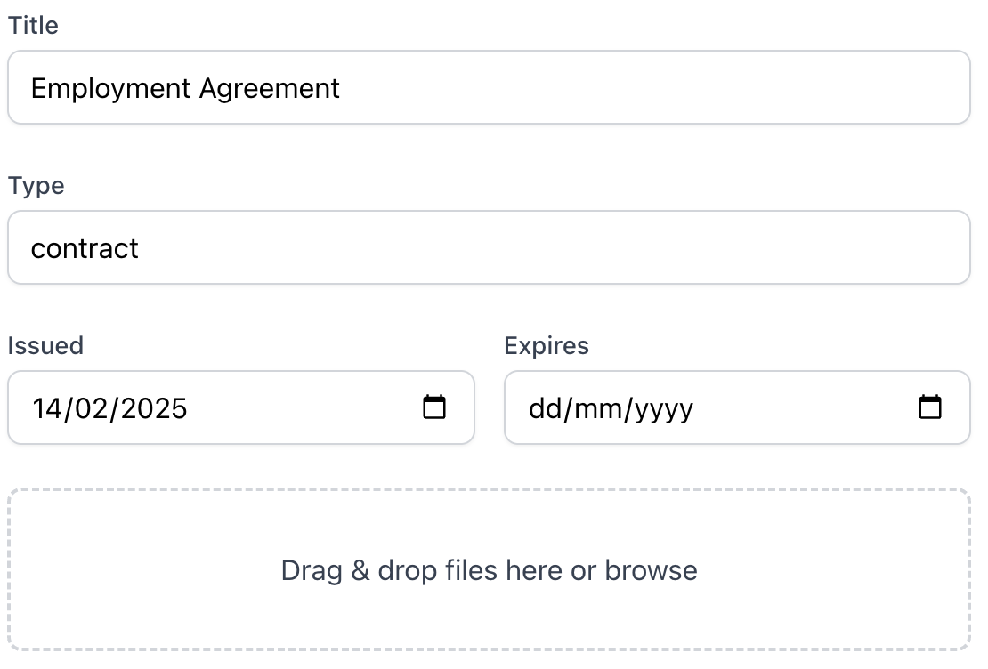 Keep employee documents close to the profile