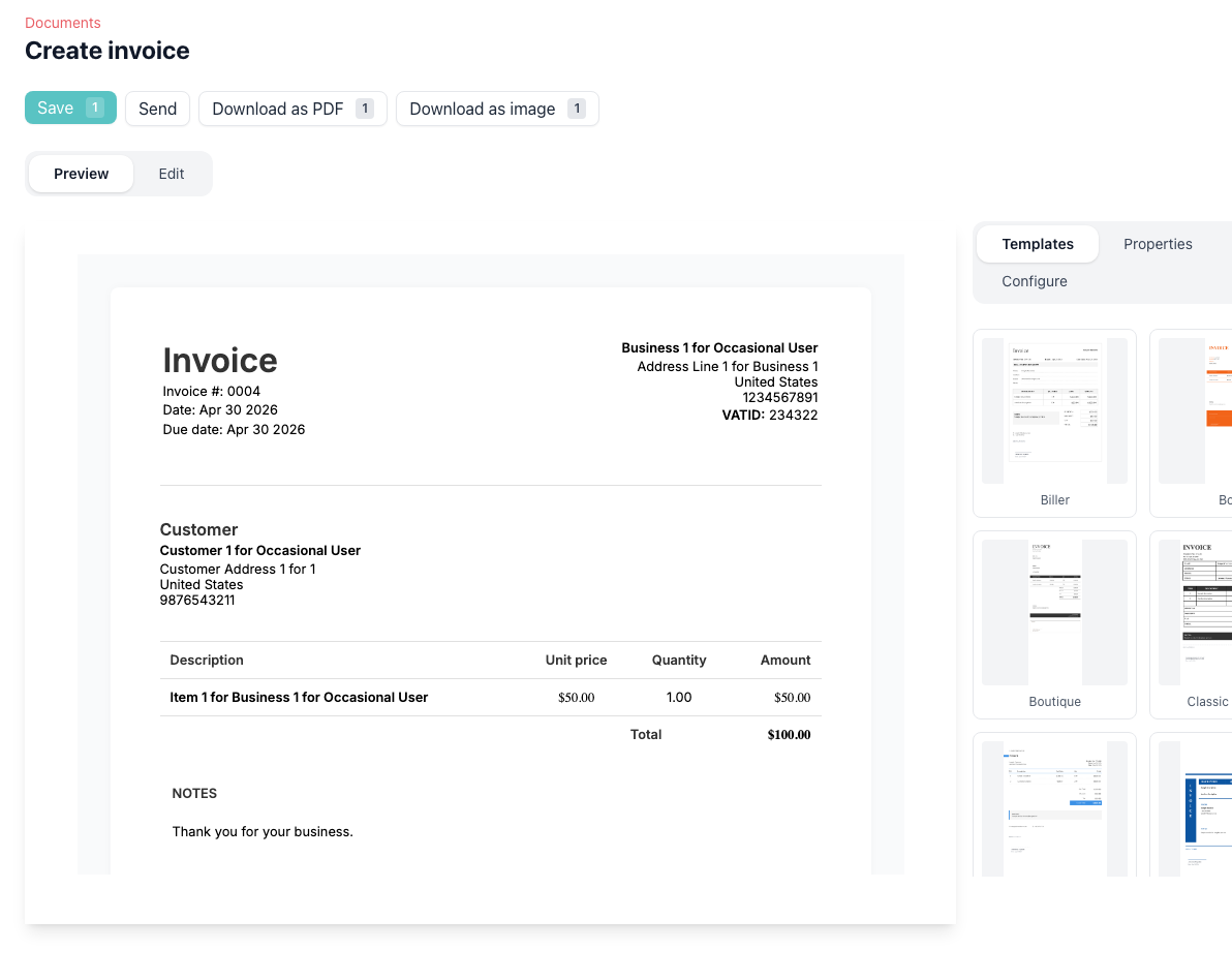 Create the document type you need