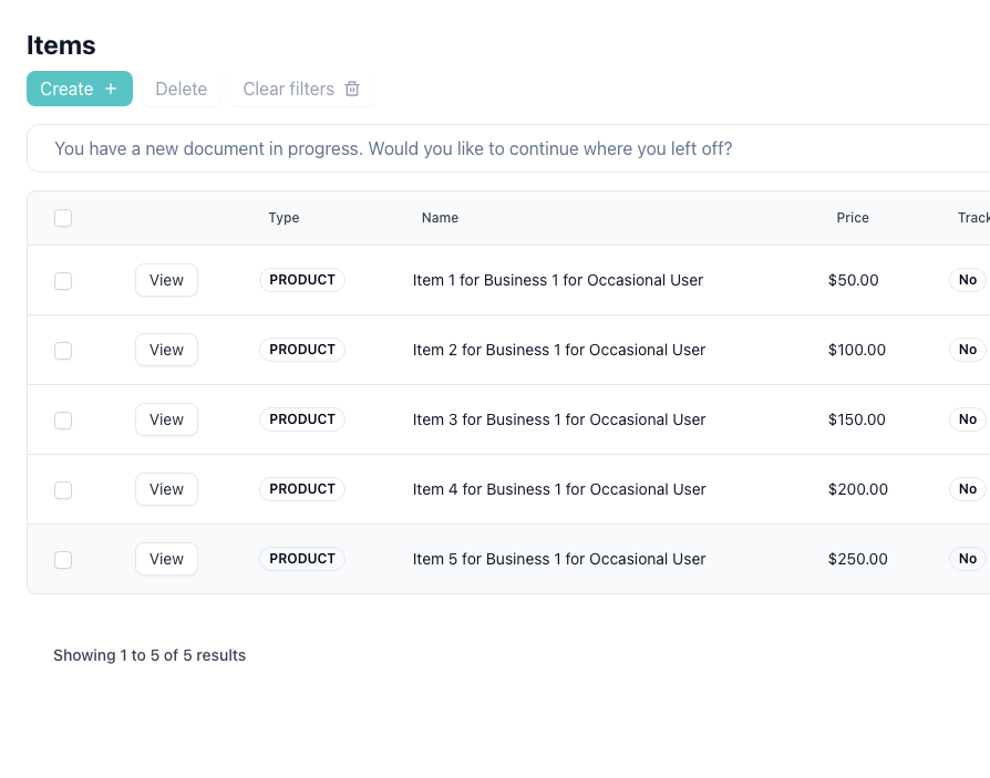 Keep products and services in one catalog