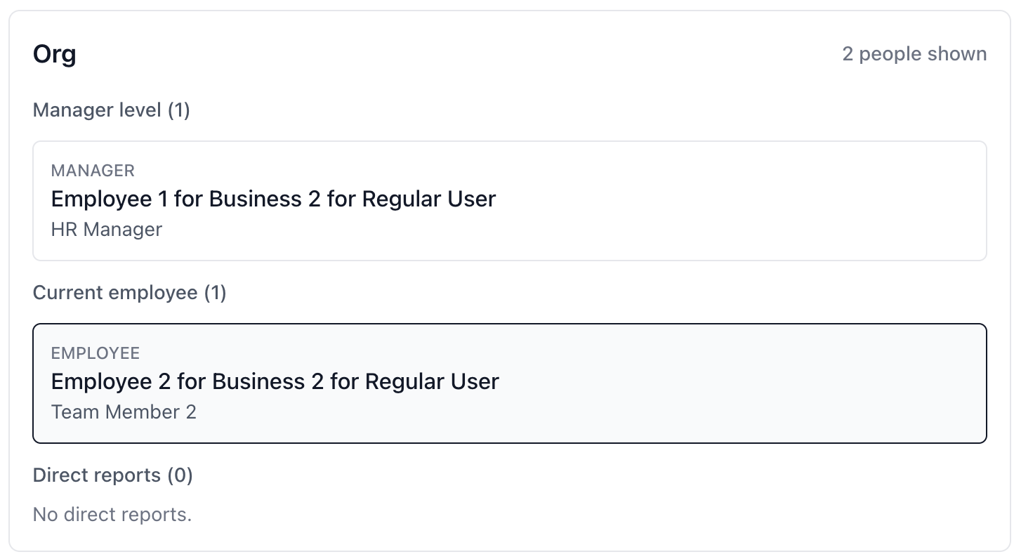 Organize teams with departments and reporting lines
