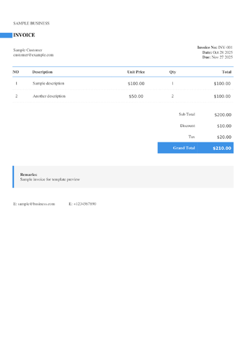 Clean Lines template