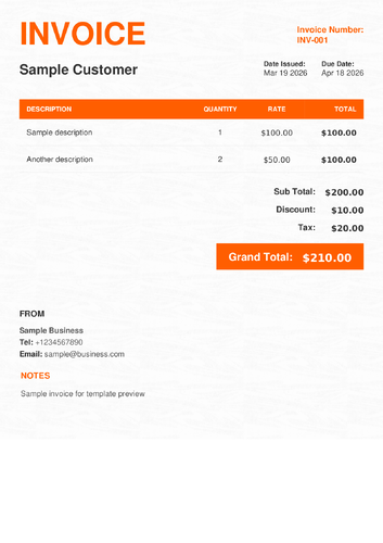 Construction template